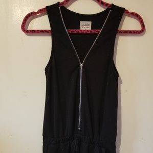 Black Zip-up Romper